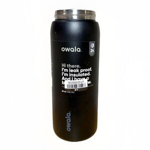 Owala FreeSip Stainless Steel Bottle 32oz Black READ